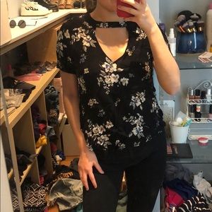Black floral Nordstrom’s top